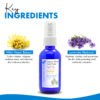 Blue Beautifly Organic Witch Hazel Toner Key ingredients are witch hazel extract and lavender hydrosol