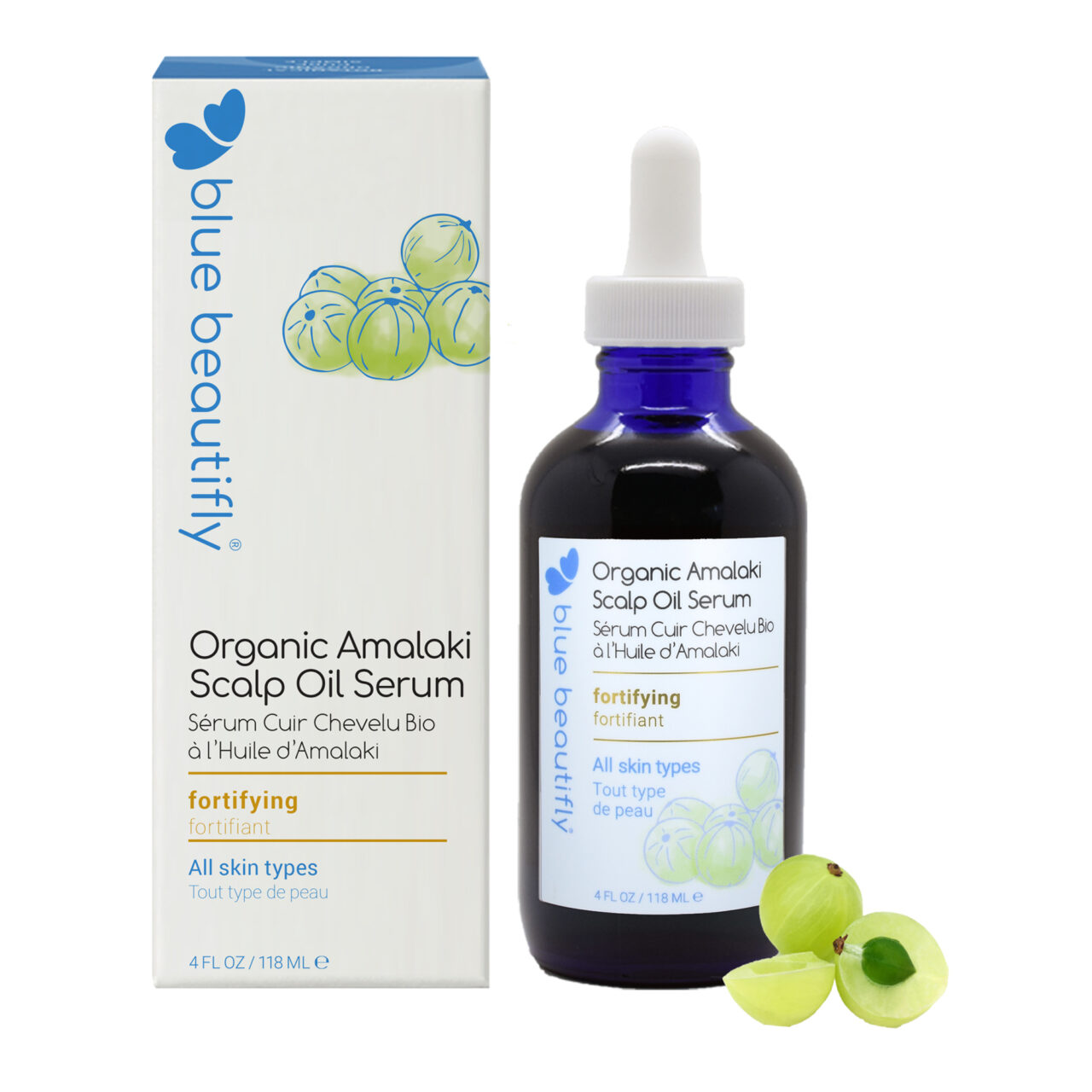 Organic Amalaki Scalp Oil Serum Blue Beautifly