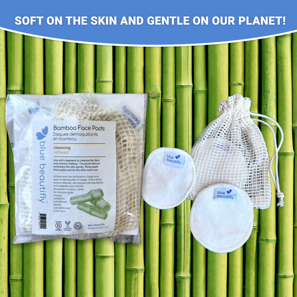 Bamboo Face Pads Blue Beautifly