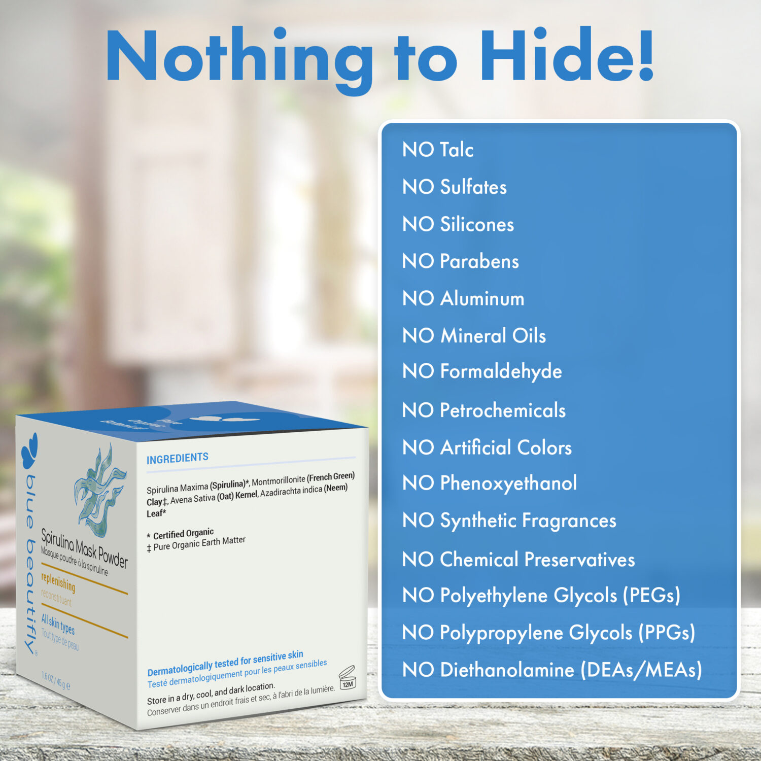 Spirulina Mask Powder full ingredients list